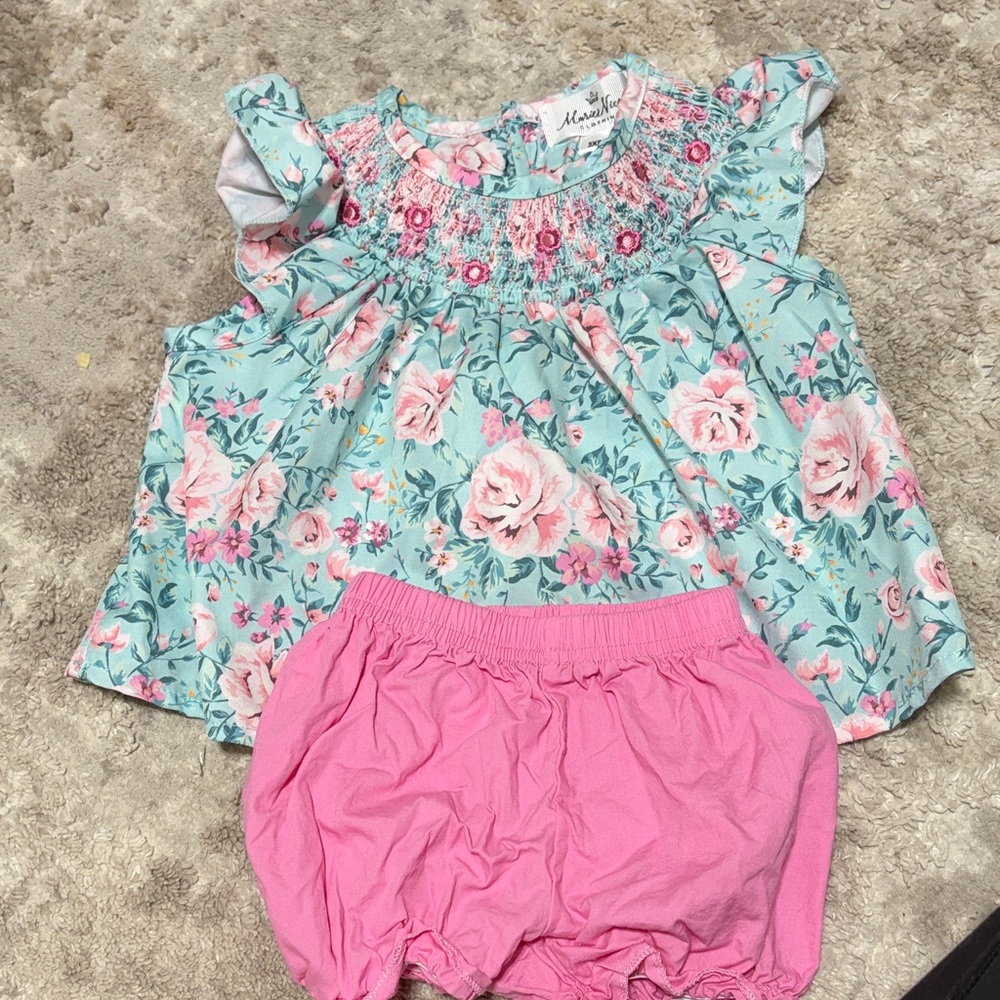 Floral Kids Matching Set - Pink and Blue